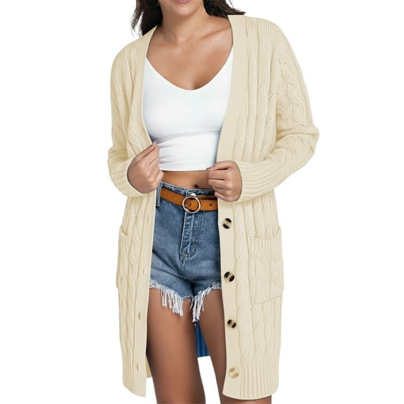 Cardigan Sweaters for Women 100% Cotton Button-Down Oversized Knit Outerwear Fall Tops for Women 2025