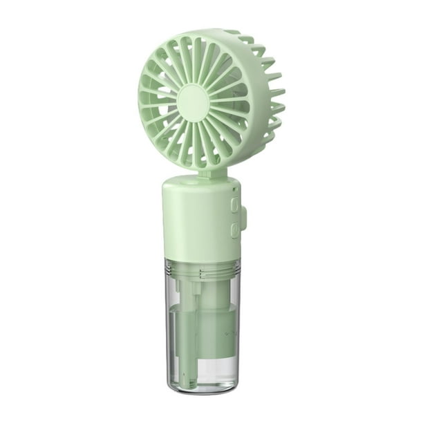 Ventilador de nebulización de mano, ventiladores de refrigeración, ventilador de nebulización de agua pulverizada, ventilador Personal para maquillaje Verde