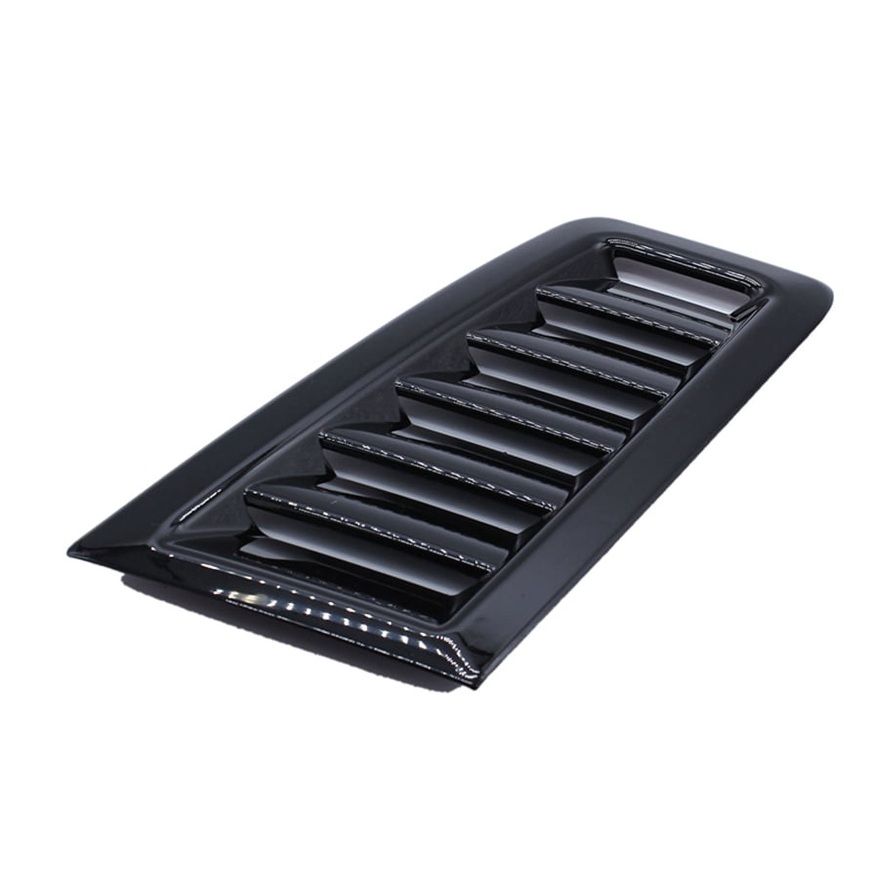 2 x Glossy Black ABS Car Hood Bonnet Vents Air Flow Intake Decor Cover RS Style