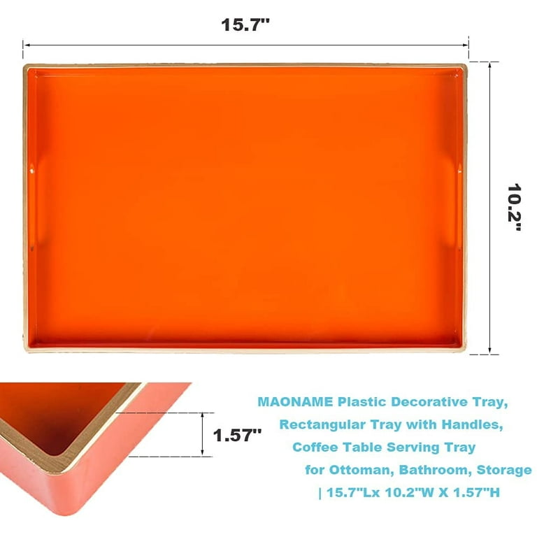 Orange decorative tray deals