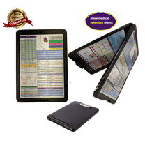 Nursing Storage Clipboard -Nurse clipboard that provides quick access to clinical references - perfect for rotations (Black)