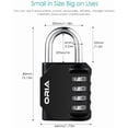 thumbnail image 6 of Lock for Door, 4 Digit Padlock Combination Padlock Security Lock for Home Office Warehouse Gym Locker Toolbox Storage Box Black + Silver, 6 of 11