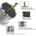 thumbnail image 2 of Sierra de corona bimetálica, carburo TCT de acero inoxidable de grado industrial de 48 mm, sierra de corona de aleación de metal de alta velocidad, adecuada para metal, aleación de aluminio, plástico, 2 of 5