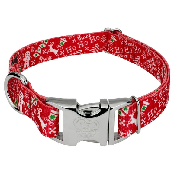Country Brook Petz® Premium Ho Ho Ho Dog Collar, Large