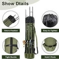thumbnail image 4 of Fishing Rod Carrier Bag, Holds 5 Poles, 600D Cloth, Large Capacity, Adjustable Strap, for Travel Tackle Storage & Durable, 4 of 9