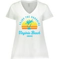 thumbnail image 3 of Inktastic Summer Enjoy the Sunshine Virginia Beach Virginia in Blue Women's Plus Size V-Neck T-Shirt, 3 of 5