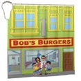 thumbnail image 2 of Bob's Burgers Shower Curtain, Funny Anime Shower Curtain Sets Waterproof Fabric Bathroom Decor with 12 Hooks, 72×72 Inches, 2 of 8