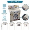 thumbnail image 6 of Black White Vintage Gnomes Table Runner - 48 Inch Long Checkered Retro Art Rustic Cotton and Linen Blended Dress Scarves Farmhouse Table Runner for Kitchen Dining, Coffee Table, 13" x 48", 6 of 8