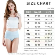 Wirarpa Womens Underwear High Waisted Full Coverage Cotton Briefs 4 Pack(L, Soothing Sea/Orange/Slate Rose/Lilac)