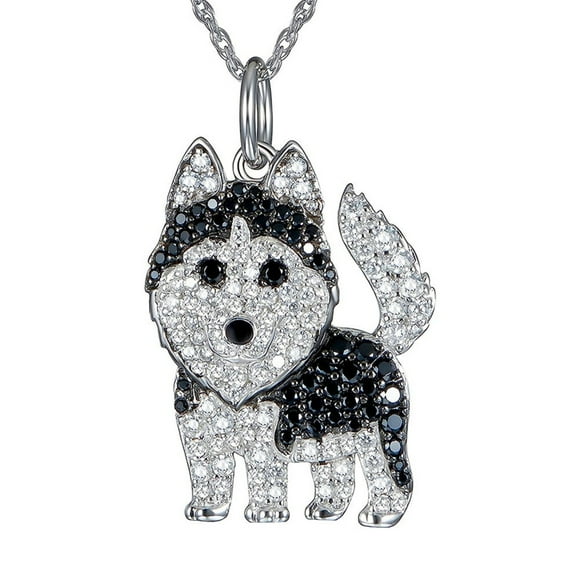 Cute Dog Pendant Necklace Alloy Cartoon Pet Jewelry For Dog Lovers Adjustable Chain
