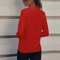 thumbnail image 4 of Pejock Women's Long Sleeve Shirt, Casual Lapel Top with Solid Color, Comfortable Polyester Blouse for Fall and Spring, Fashion Tops for Daily Wear, Work, Party, and Vacation, 4 of 9