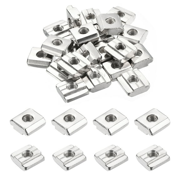 Uxcell 25Pcs M6 T Nut Tee Sliding Slot Nuts T-Slot Nut for 3030 Series