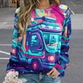 thumbnail image 2 of Ambulance Car Womens Oversized Sweatshirts Hoodies Crewneck Casual Tops Comfy FallWinter Clothes 2024, 2 of 7