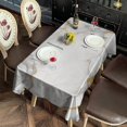 thumbnail image 2 of White Gold Marble Pattern Rectangle Tablecloth 60"x102",Waterproof Polyester Rectangle Table Cloth, Wipeable Spillproof Polyester Tablecloth for Dining, Camping, Indoor and Outdoor, 2 of 5