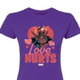 thumbnail image 2 of Marvel Deadpool - Valentine's Day Love Hurts - Juniors Fitted Graphic T-Shirt, 2 of 4
