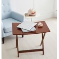 thumbnail image 3 of Fairway Avenue Home 26"W Bamboo Folding Personal Table, Mahogany, 3 of 6