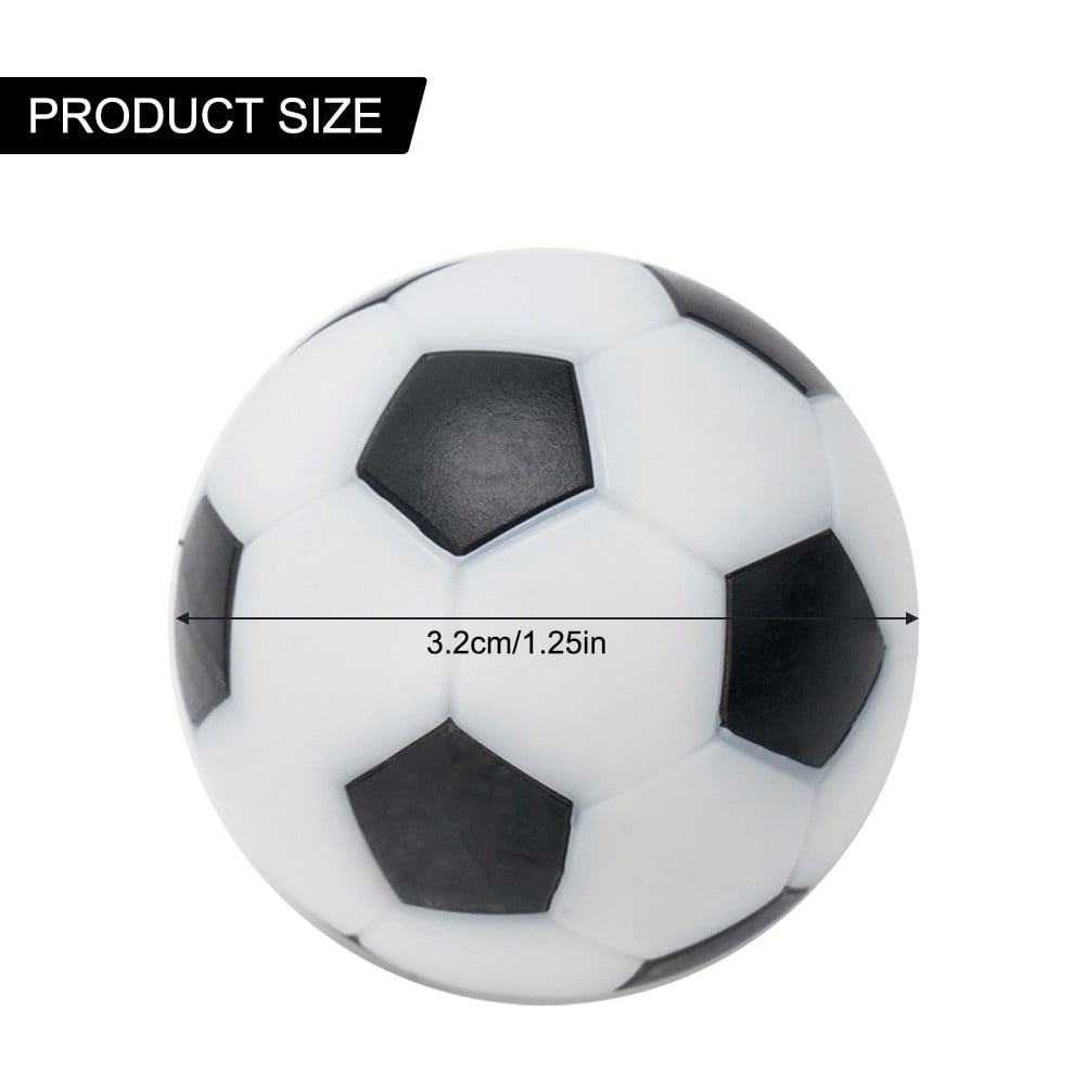 Lot De 6 Balles De Baby-foot 32 Mm - Pour Table 135 Cm | Remplacement, ABS, Blanc/noir