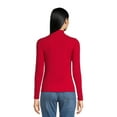 thumbnail image 3 of No Boundaries Women's Juniors Long Sleeve Mock Neck Top, Sizes XS-3XL, 3 of 5