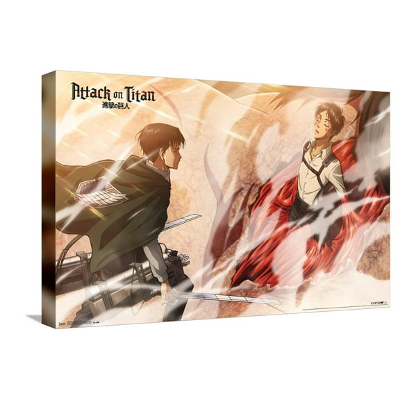 Attack on Titan - Wind Canvas Wall Poster, 14.725" x 22.375"