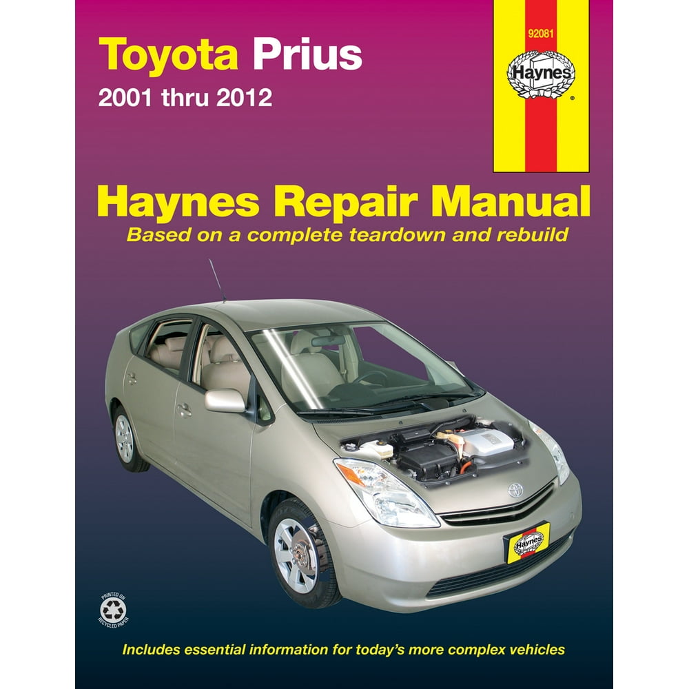 Toyota Prius (0112) Haynes Repair Manual (Does not include information