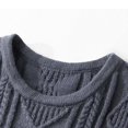 thumbnail image 6 of QTBIUQ Mens Lightweight Knit Sweater Pullover Rib Loose Fit Long Sleeve Crew Neck Top Casual Versatile Shirt for Spring Dark Gray, 6 of 8