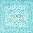 thumbnail image 1 of Ahgly Company Indoor Square Persian Light Blue Traditional Area Rugs, 8' Square, 1 of 4