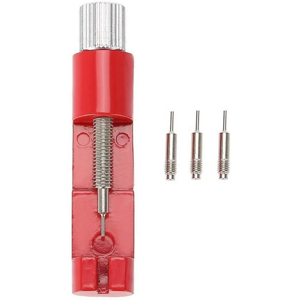 Herramienta removedor de pin de enlace de banda de reloj, dispositivo de eliminación de pines de correa de metal, removedor de pin de enlace de banda de reloj, kit de accesorios de herramienta de