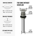 thumbnail image 4 of VIGO Vessel Bathroom Sink Drain in Brushed Nickel, 4 of 12