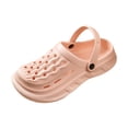thumbnail image 4 of Rokment Womens Mens Clogs Garden Shoes with Back Strap Unisex Adult Quick Drying Comfortable Chunky Platform Arch Support Nursing Walking Closed Toe Sandals Pink Size 8, 4 of 5