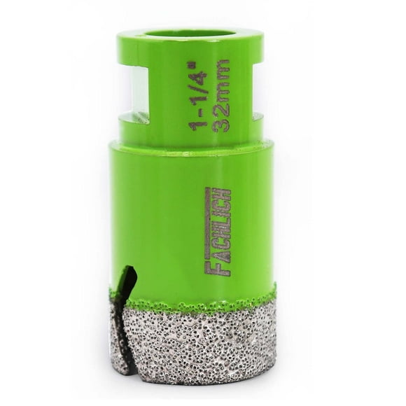 FACHLICH Diamond Core Drill Bit - 1-1/4" Granite Hole Saw 32mm Porcelain Drill Bits Vacuum Brazed for Porcelain Tile Granite Marble Masonry