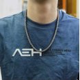 thumbnail image 7 of K-KED Real 925 Sterling Silver Necklace Men's 3.5mm Square Wheat Chain Link -24inch, 7 of 7