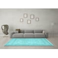 thumbnail image 3 of Ahgly Company Indoor Square Persian Light Blue Traditional Area Rugs, 7' Square, 3 of 4