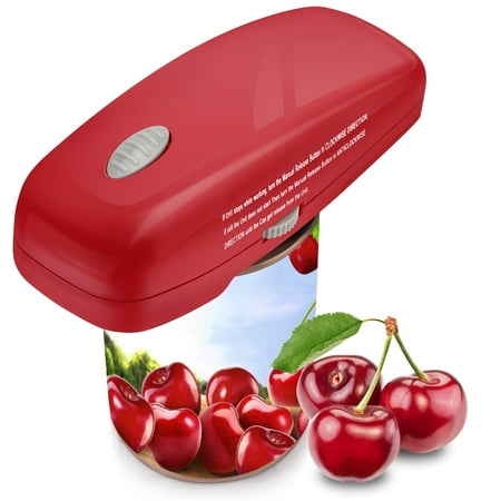 

EEEkit Auto Electric Can Opener for Seniors with Arthritis Smooth Edge Hands-Free Battery Operated Red