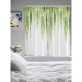 thumbnail image 3 of Green Living Room Curtains 2 Panel, Summer Botanical Leaves Watercolor Cafe Window Treatment, Extra Long Farmhouse Bedroom Bathroom Kitchen Curtains Drapes 104"x72", 3 of 6