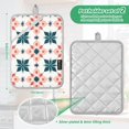 thumbnail image 6 of Yayeee Pot Holders Kitchen Heat Resistant with Pockets 7"x9.8" Cotton Oven Cooking Hot Pads, Flowers Geometric Pattern, 6 of 7