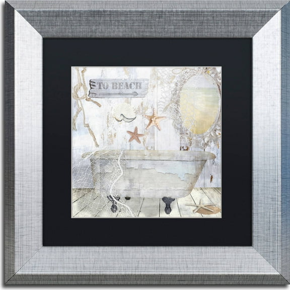 Trademark Fine Art "Beach House I" Canvas Art by Color Bakery, Black Matte, Silver Frame