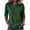 Dark Green #051, variant on Womens Crew Neck 3/4 Sleeve Tops Casual T Shirts Fall Loose Fit Dressy Plain Basic Tops 2XL
