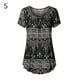 thumbnail image 1 of Camiseta de mujer con cuello redondo, manga corta, camiseta estampada, Methold AP001627-01, 1 of 6