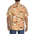 thumbnail image 3 of Sikiie Funny Sushi Men's Wrinkle Free Untucked Cuban Shirt Business Casual Button Down Shirts Short Sleeve ShirtXX-Large, 3 of 5