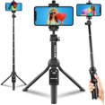 thumbnail image 1 of Texlar Selfie Stick Tripod 48" with Remote for iPhone 13, 12, 11, XR, X, 8, 7, Pro, Max, Plus, SE, Android Phone, Smartphone - TS48 Pro Small Mini Cellphone Stand - -, 1 of 7