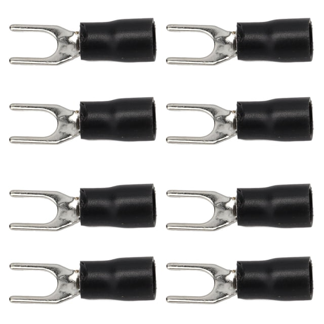 Cable 100PCS Terminal De Cable Aislado Tipo U Horquilla Pala Conectores De Cobre De Prensado Eléctrico 16-14AWG