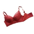 thumbnail image 4 of Bigersell Push-Up T-Shirt Bra Ladies Comfortable Breathable No Underwire Lace Push-Up Adjustment Lift Bra Woman Underwear Women Size Padded Bra With Straps, Style 3861, Red 32B, 4 of 9