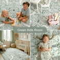 thumbnail image 2 of RUG ROBOT 6'x9' Washable Area Rug,Vintage Woodland Botanical Farmhouse Rug for Living Room, Cottagecore Accent rug for Nursery Playroom Reading Nook Non Slip Low Pile Stain Resistant, Sage Green, 2 of 11