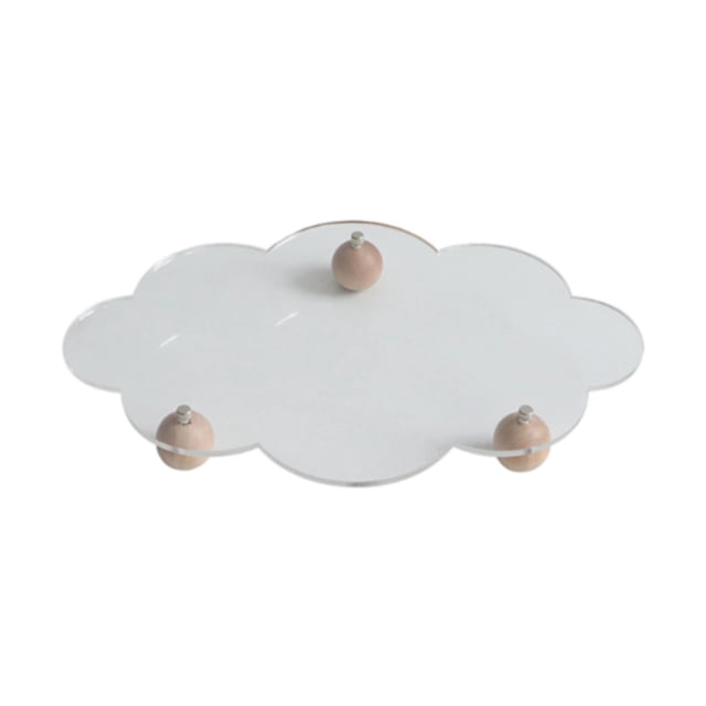 Bandeja de postre, bandeja de acrílico transparente con múltiples adornos para servir, bandeja de almacenamiento para dormitorio, escritorio, fiesta d Tipo B