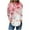 #0399-Hot Pink, variant on Uootdi Blouses for Women Dressy Casual Long Sleeve Round Neck Tunic Gift Shirts Comfy Graphic Print Trendy T-Shirts Going Out Cas