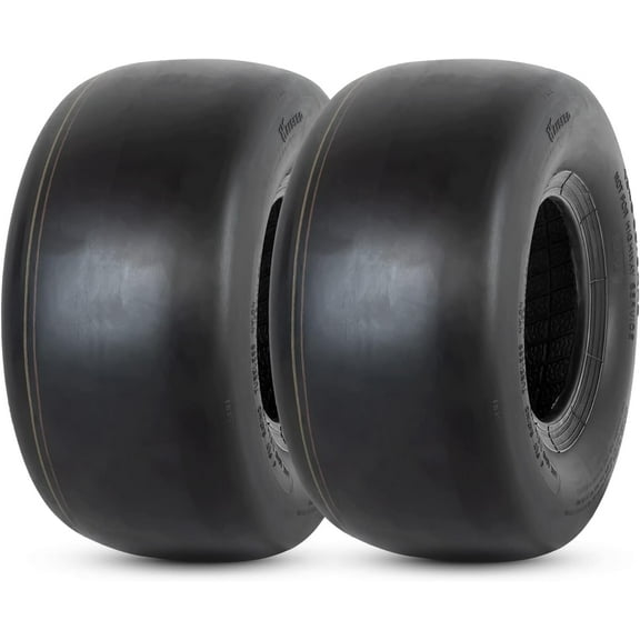 HALBERD 13x5.00-6 Lawn Mower Tires 4PR Smooth Tread Turf Friendly Lawn & Garden Tires, 13x5x6 Garden Tractor Tires Set of 2
