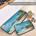 thumbnail image 5 of 2-Piece Kitchen Rugs Set Non-Slip Mats Carpet Floor for Kitchen, Bathroom (19.7"x27.6" & 19.7"x47.2") Serene Beach Scene, 5 of 7