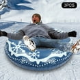 thumbnail image 2 of 3Pcs Inflatable Snow Tube Sled for Kids and Adult PVC Ski Circle Sledding Load 75-100kg, 2 of 12