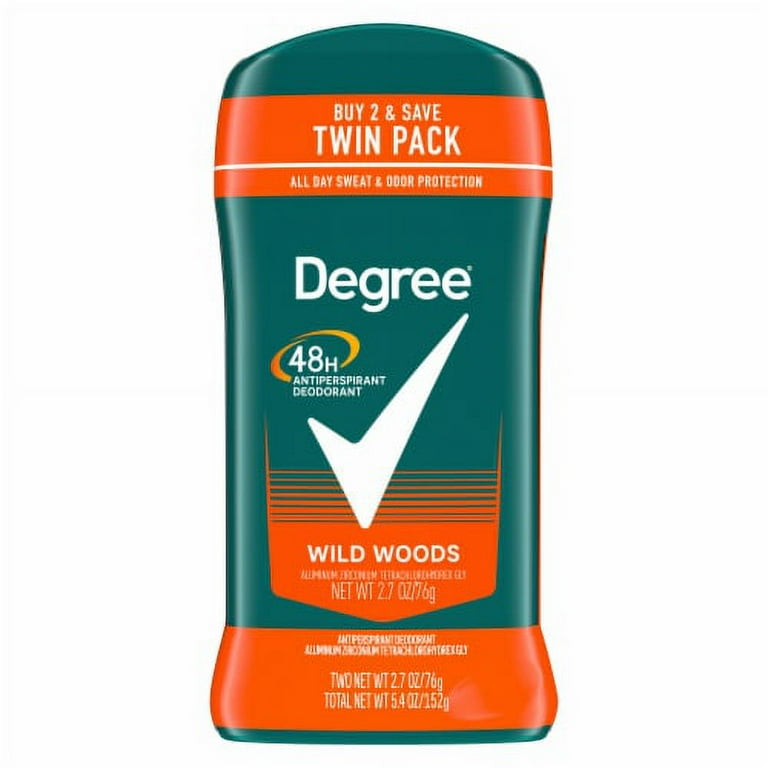 Degree Men's Antiperspirant Deodorant, Wild Woods Twin Pack, 48