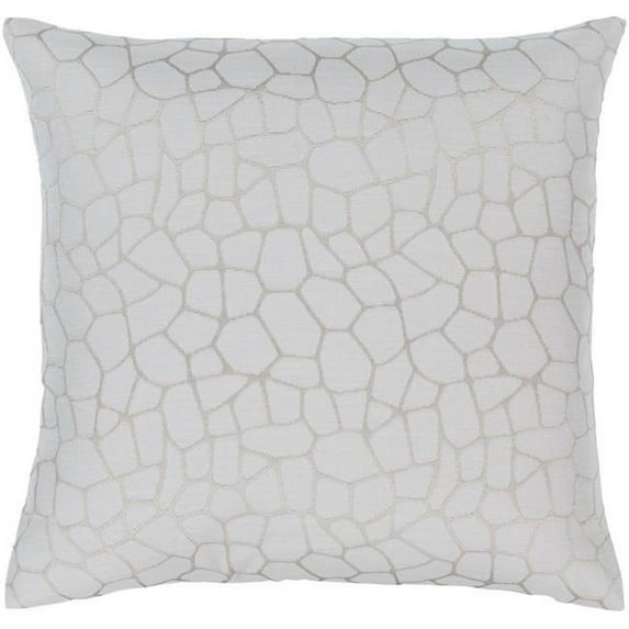 Surya MSI001-1818 18 x 18 in. Masai Woven Pillow Cover, Silver Gray